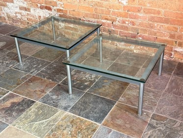 LE CORBUSIER "LC10-P" Coffee Table, CASSINA, Pair