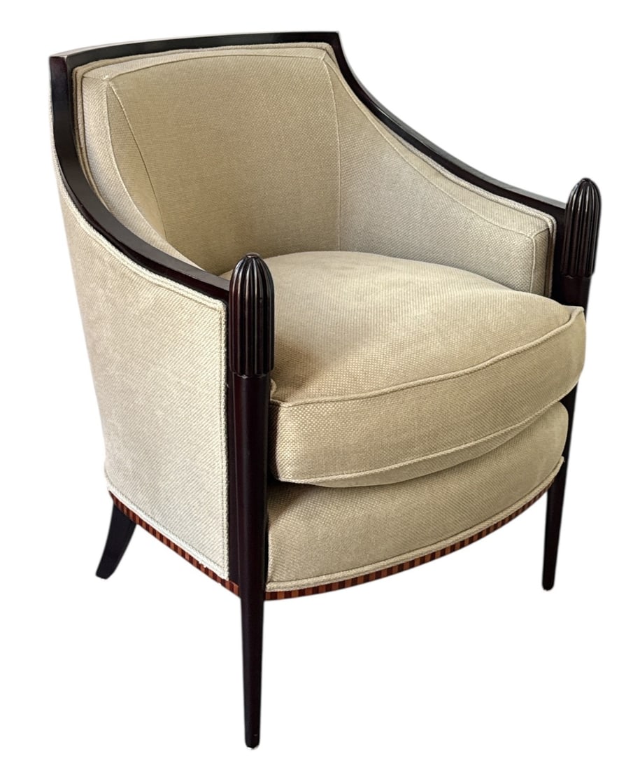 BARBARA BARRY for BAKER Art Deco Style Barrel Chair (1 of 5)
