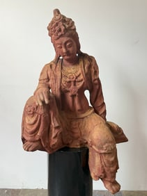 Monumental Chinese Seated Guanyin Statue