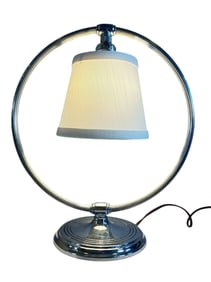 A CHASE Art Deco Style Chrome Table Lamp