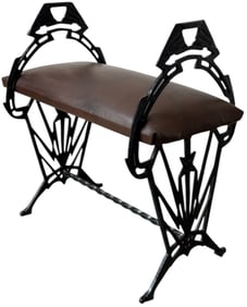 Art Deco Cast Iron Bench