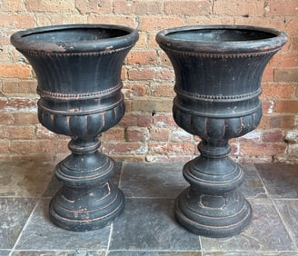 A Pair of Neoclassical Style Planter Urns
