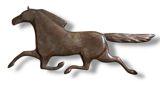 A Copper Horse Wall Hanging