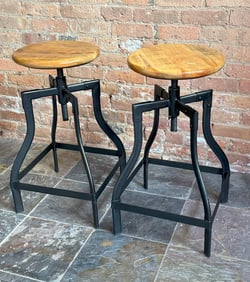 Pair of Drafting Stools, Adjustable