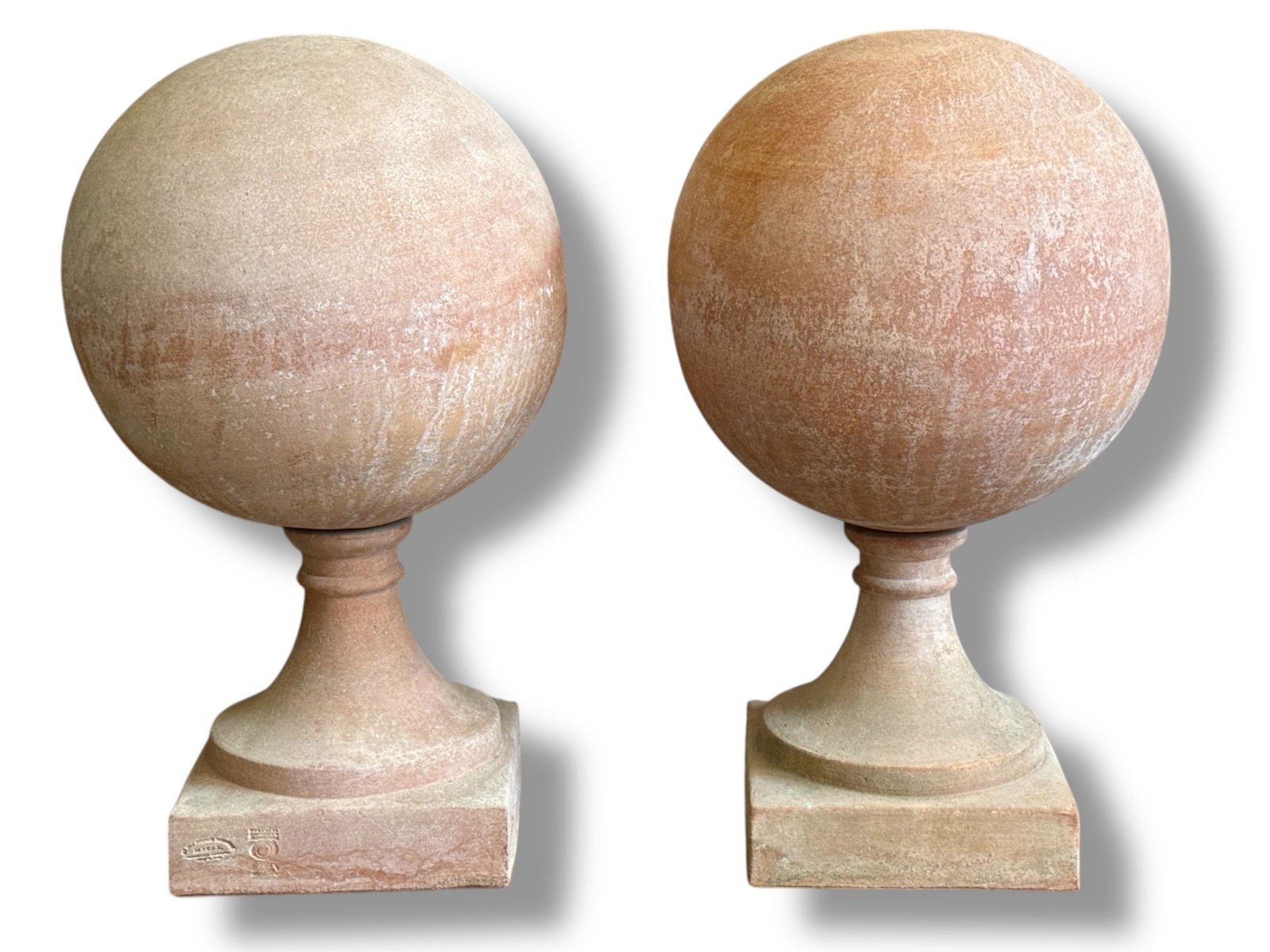 Italian Terracotta Garden Spheres, Pair (1 of 3)