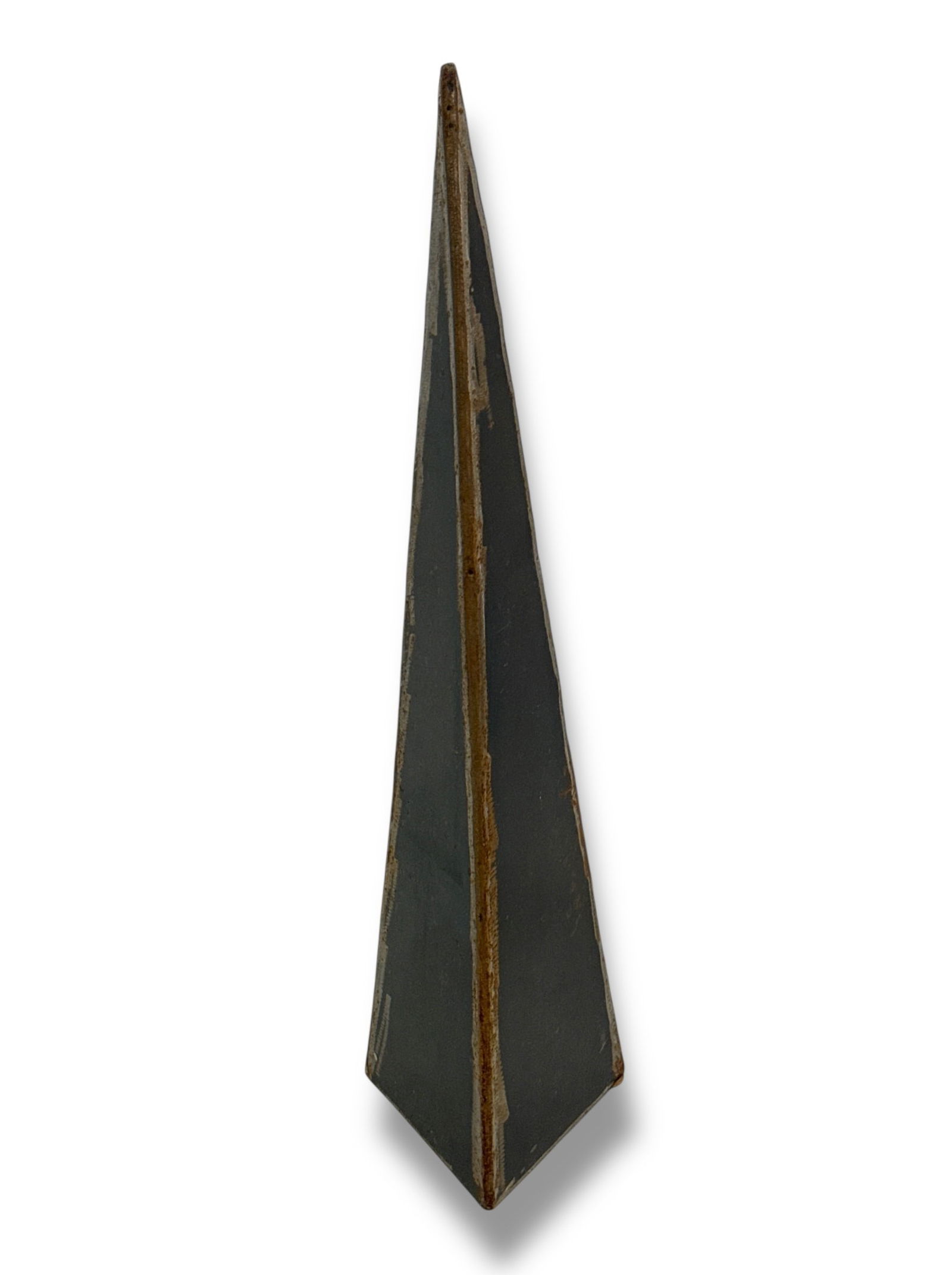 Large Modernist Steel Pyramid Sculpture (1 of 3)