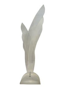 A Post Modern Lucite Leaf Sculpture, IMO Van Teal