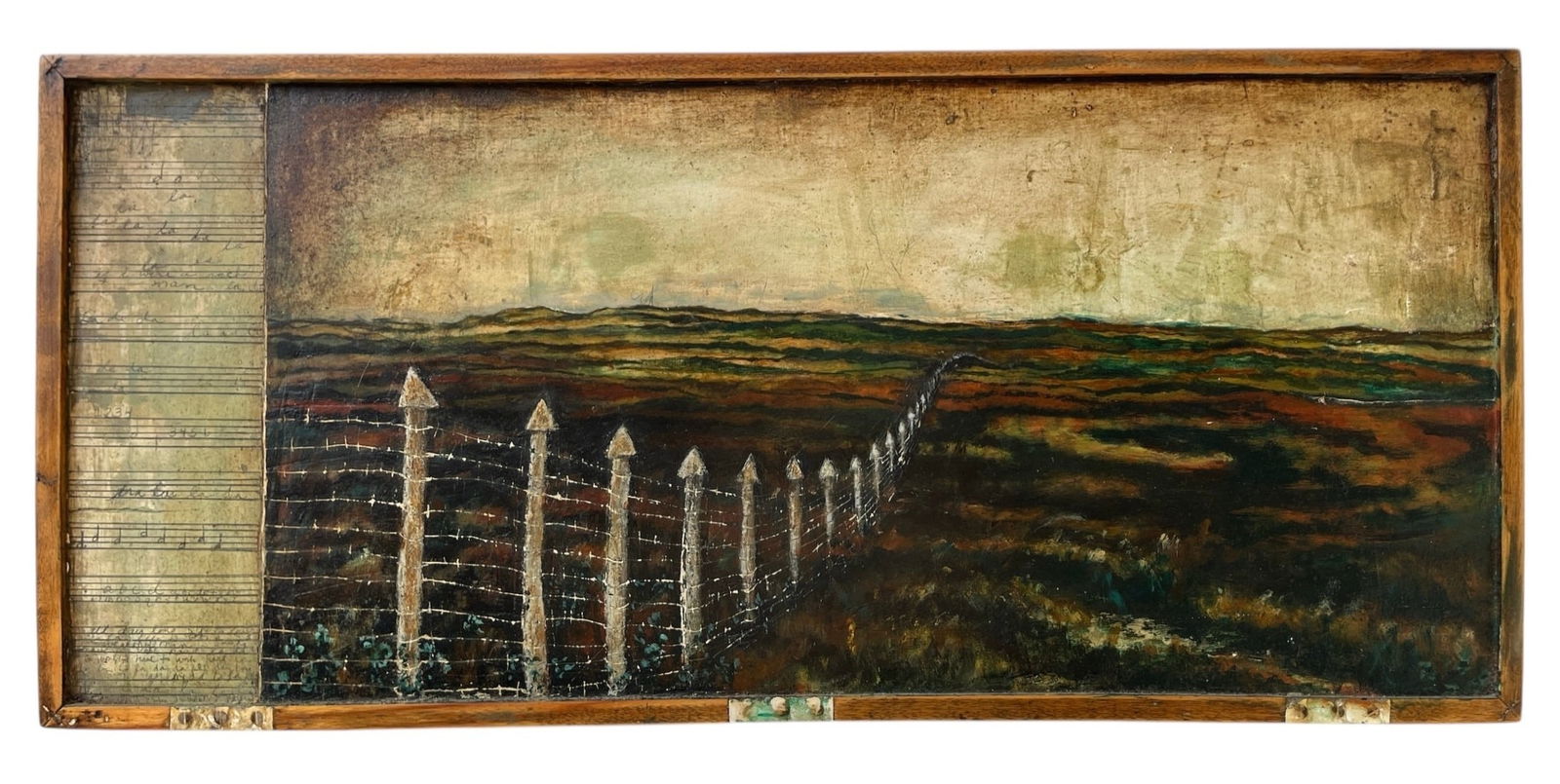 "Rich Man" Mixed Media of Music Notes Over Farmland (1 of 5)