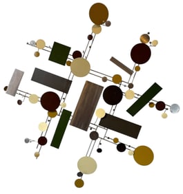 CURTIS JERE Abstract Modernist Wall Sculpture