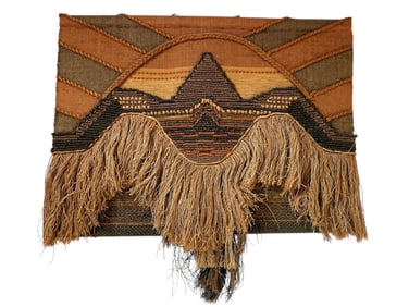 A Mid Century Jute Macrame Wall Hanging, DON FREEDMAN Style