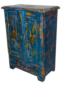 A Vintage Painted Jewelry Box w/ Brass Accents