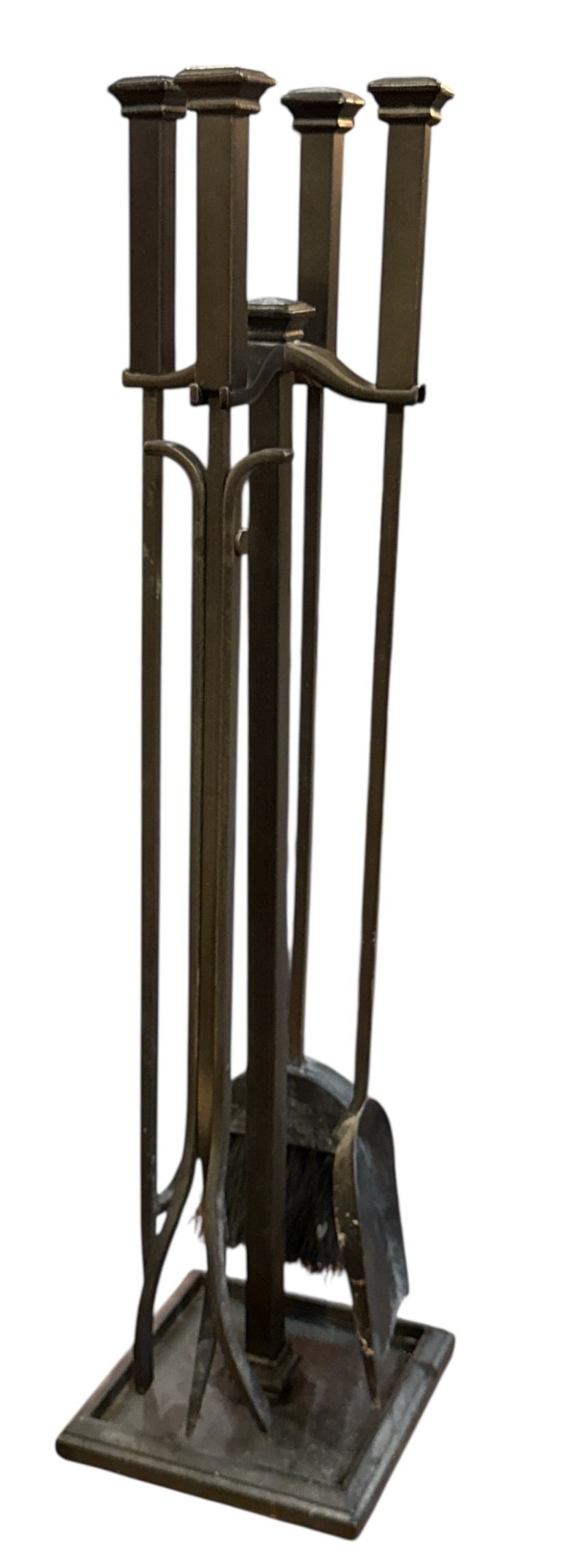 Contemporary Arts & Crafts Style Iron Fireplace Tool Set (1 of 2)