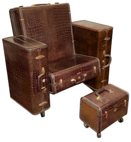 ROBERT FEUGE: A Suitcase Chair & Ottoman