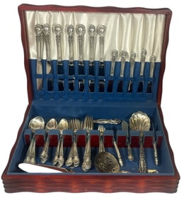 Collection 63 pc STERLING SILVER Flatware, BROCADE