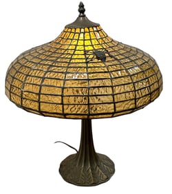 In the Manner of TIFFANY "Spider" Table Lamp
