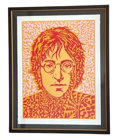 A Limited Edition Serigraph of JOHN LENNON BY JON VAN HAMERSVELD