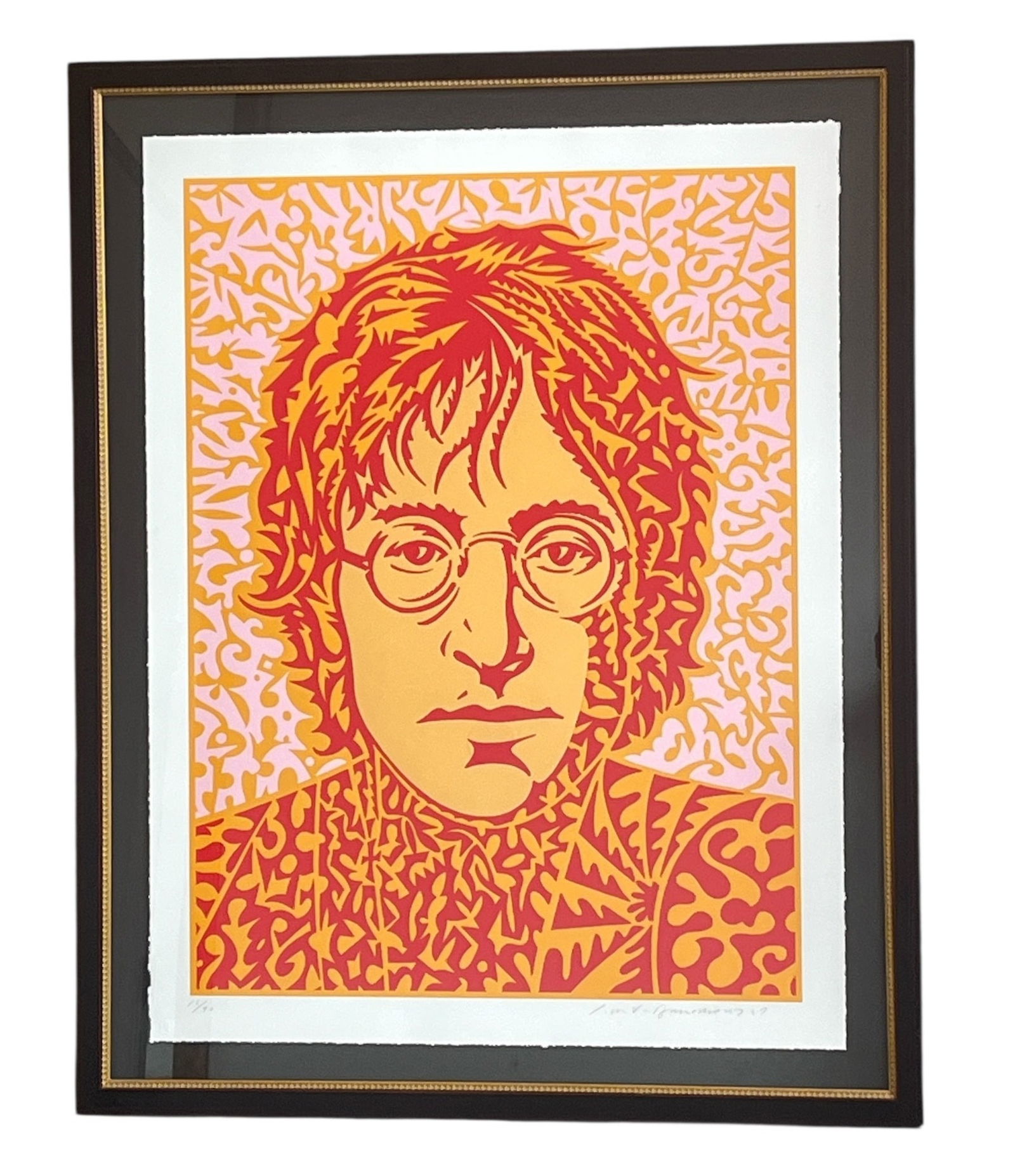 A Limited Edition Serigraph of JOHN LENNON BY JON VAN HAMERSVELD (1 of 4)