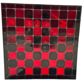 A Folk Art Advertising Stained Glass Window