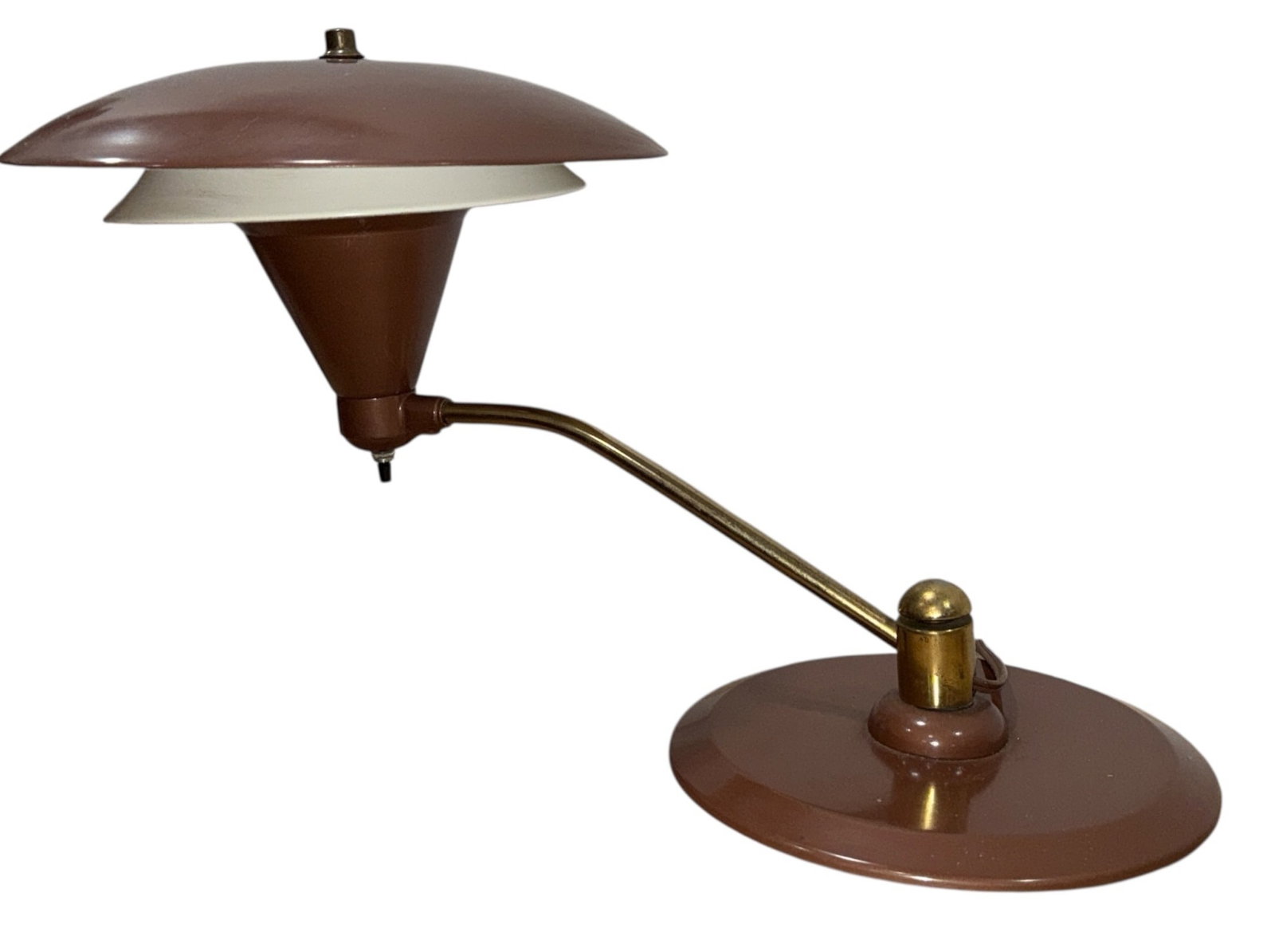 Mid-Century Flying Saucer Table Lamp: 14"H x 10" BD x 24" W.