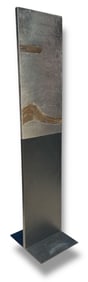 Large Brutalist I-Beam Sculpture, Signed R.B.