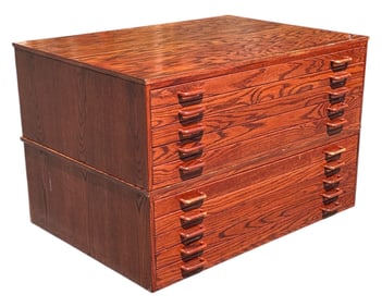 Mid Century Double Stack Flat Map Files, QUARK CHICAGO