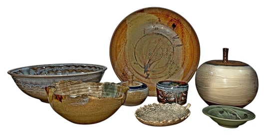 Collection Mid Century Studio Pottery Bowls & Vases, PAUL JESELSKIS