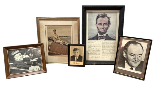 Collection of Presidential Photographs - KENNEDY, HUMPHREY, Signed