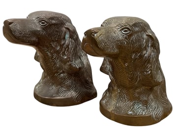 Brass Irish Setter Bookends