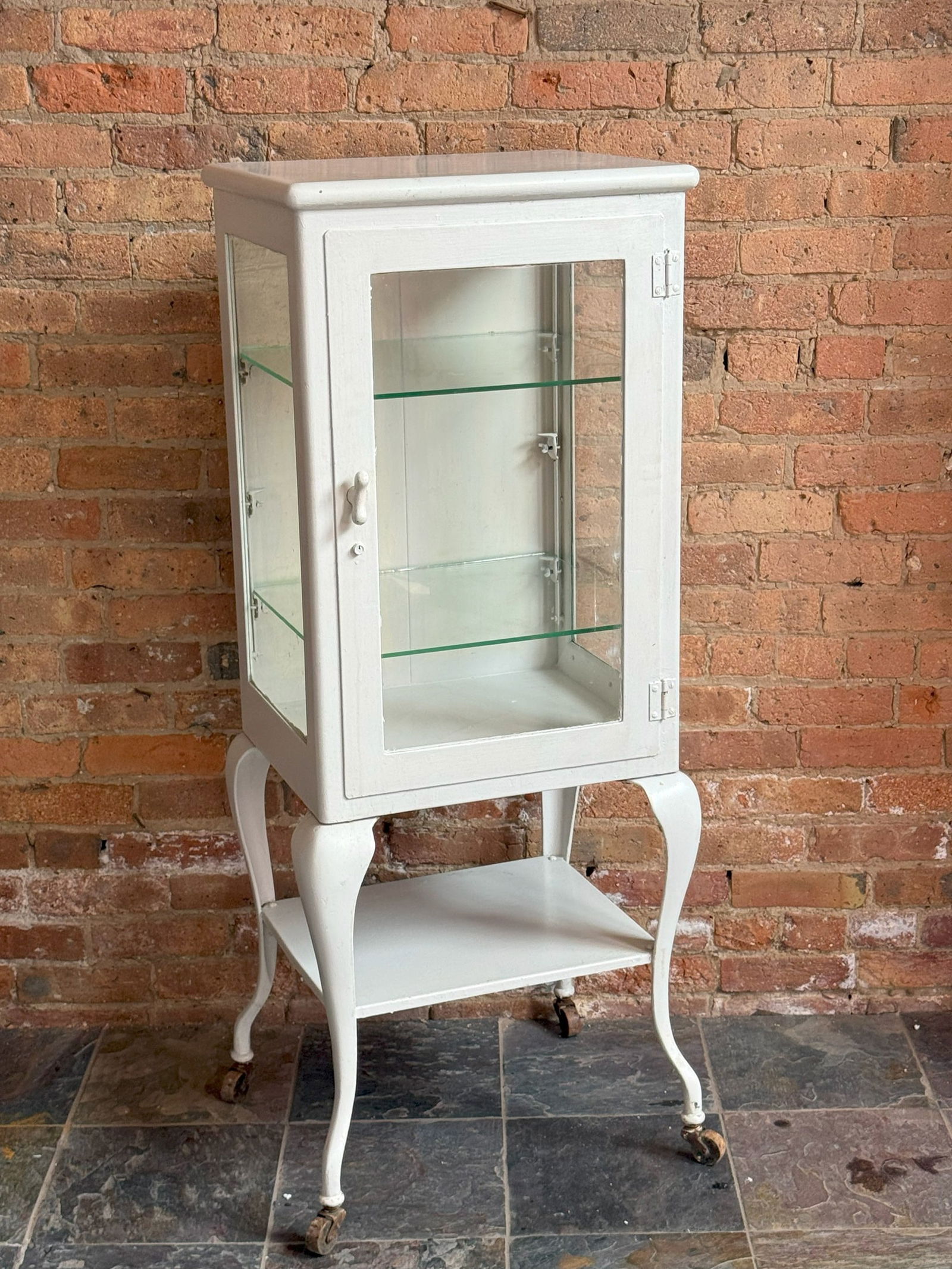 Art Deco Medical Cabinet: 52" H x 20" W x 16" D.