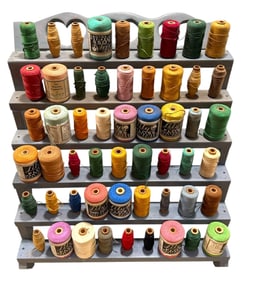 Vintage American Spool Holder & Threads