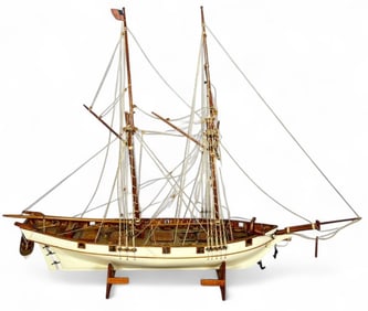 Vintage "Albatross" Model Ship with Stand