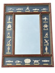 An Early Nautical Sailing Knot Board Mirror