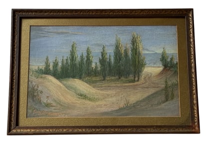 Indiana Dunes Lake Michigan Landscape signed MMM