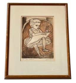 IRVING AMEN Signed Etching "The Artist"