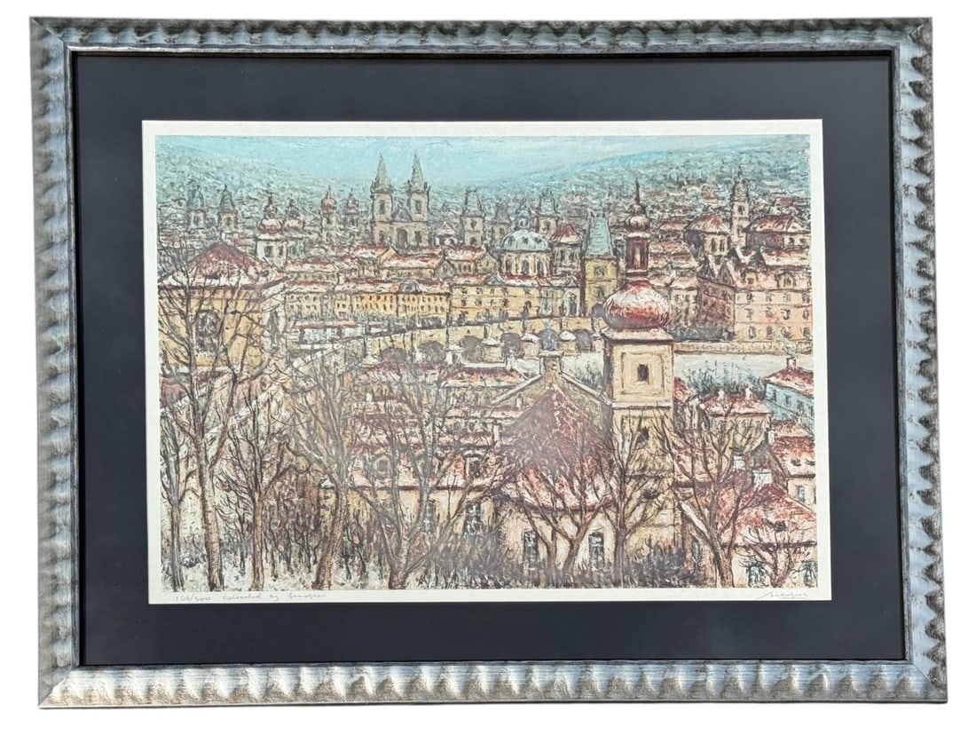 A Signed & Numbered European City Lithograph (1 of 4)