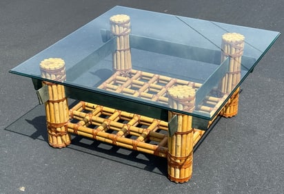 Palm Regency Style Bamboo Coffee Table