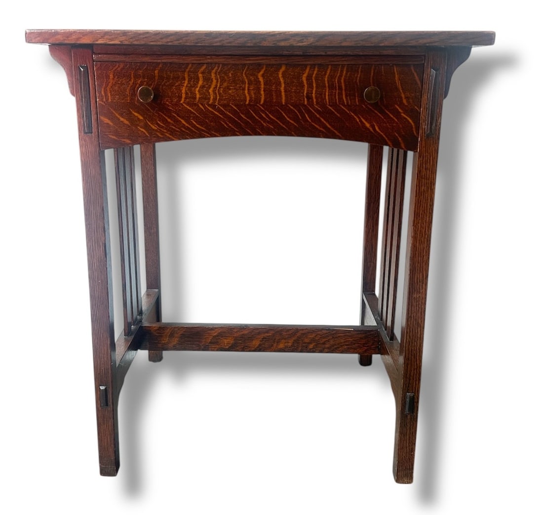 Arts & Crafts Mission Oak Writing Desk (1 of 9)