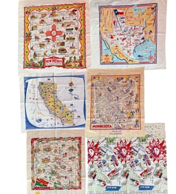 Collection Deadstock Souvenir U.S. State Tablecloths