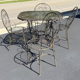 Wrought Iron French Bistro Set