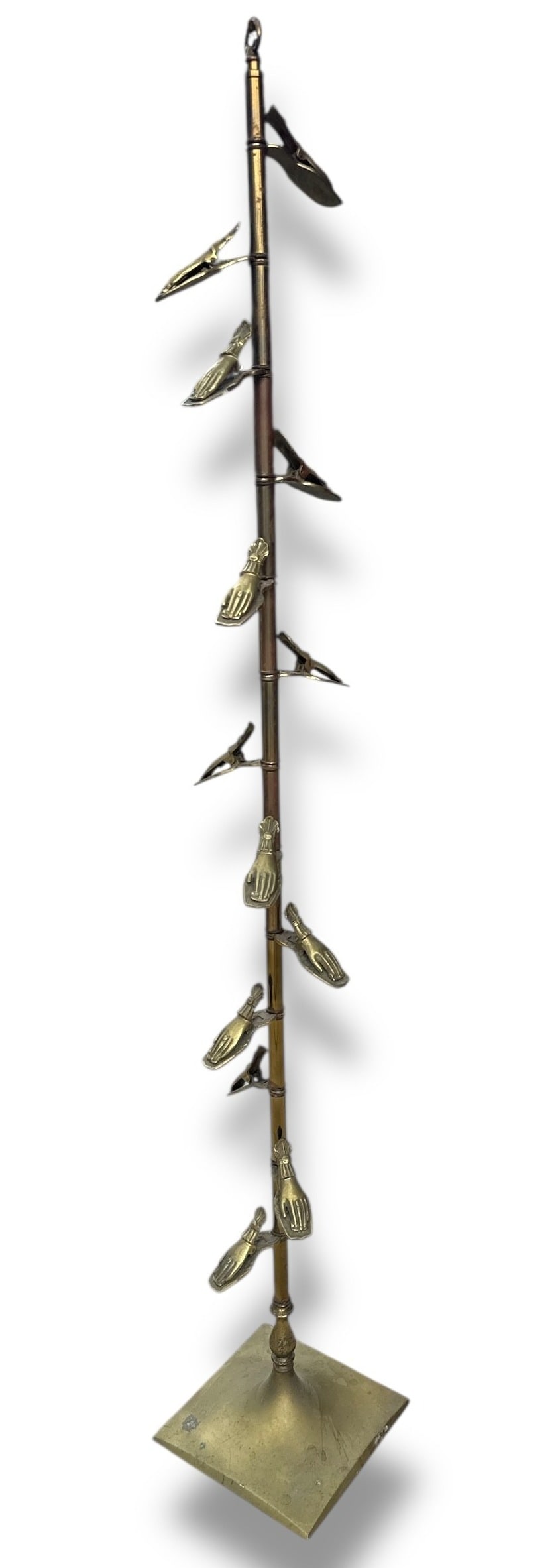 Victorian Brass Calling Card Hand Holder (1 of 3)