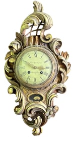 A Rococo Style Gold Gilt Wall Clock, WESTERSTRAND TOREBODA