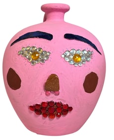 POPS CASEY Folk Art Face Jug