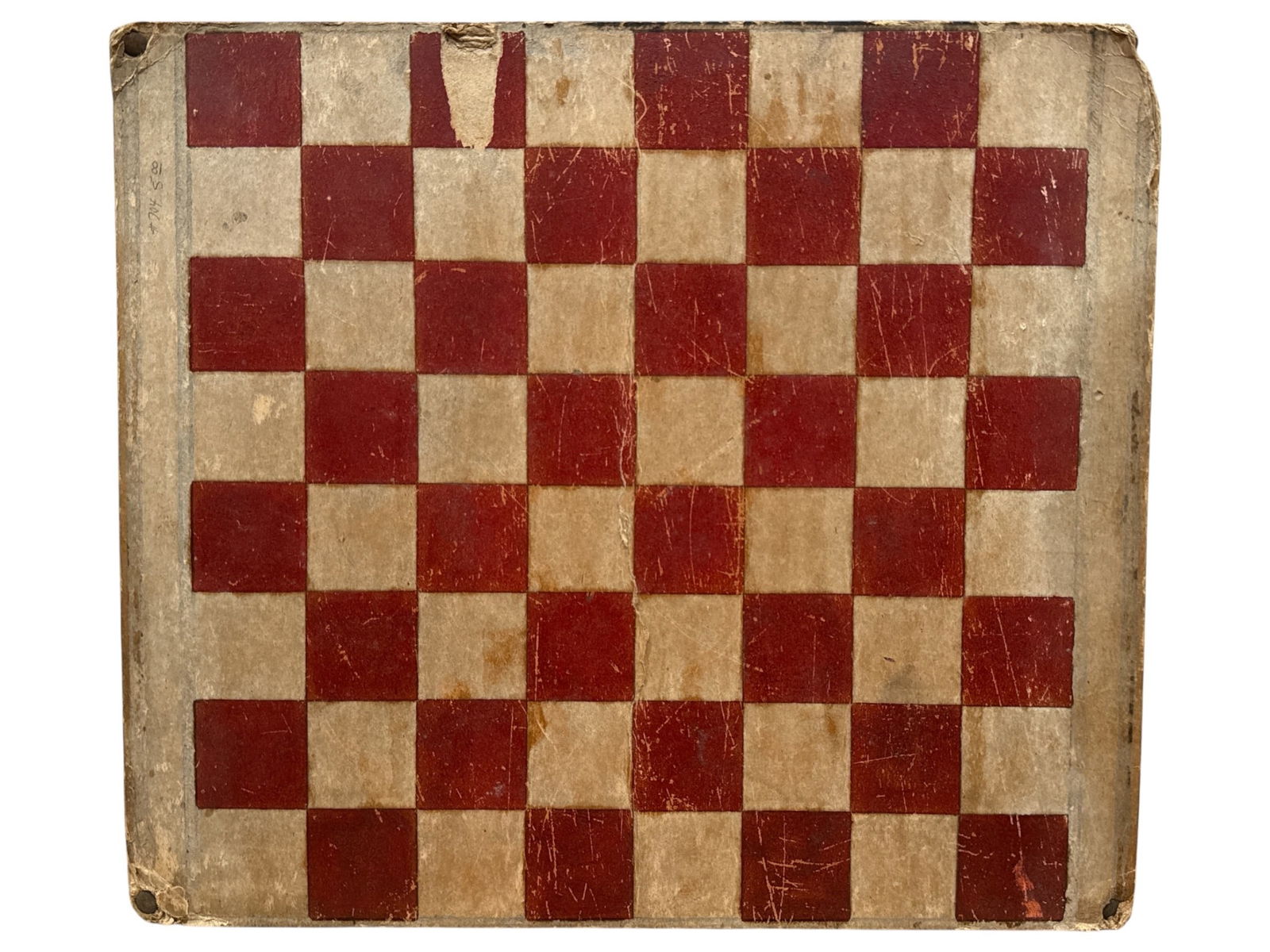 Early 1930's Found Checkerboard Advertising Sign, Folk Art (1 of 2)
