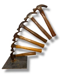 Folk Art Suspended Hammers Sculpture