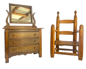 Two Early Salesman Sample Furniture Models