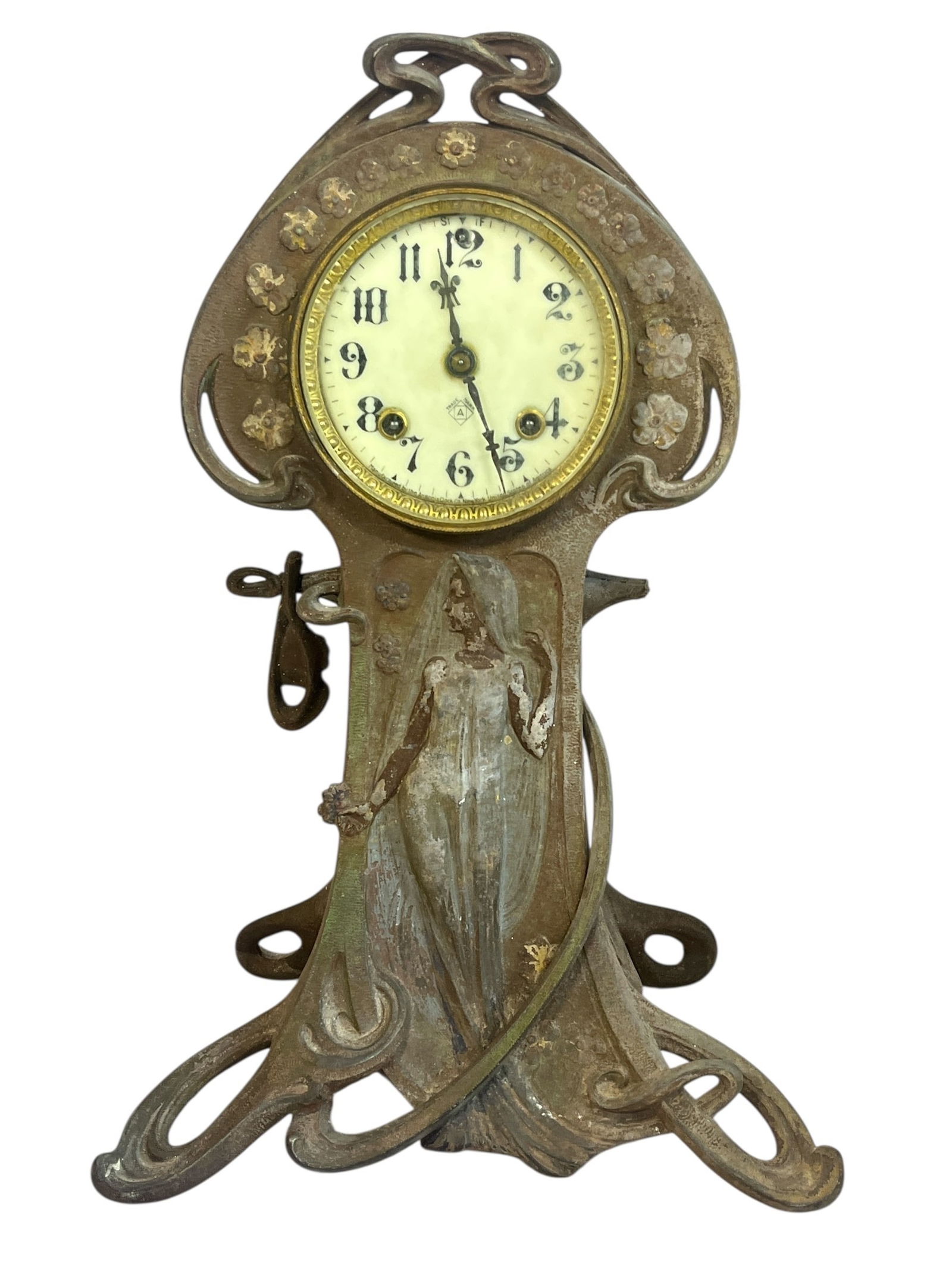 An Art Nouveau ANSONIA " Ophelia" Mantel Clock (1 of 4)