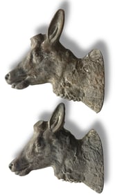 Antique Cast Iron Deer Door Stops / Bookends
