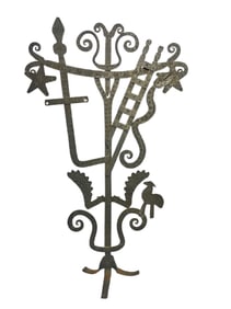 A Mexican Folk Art Iron Cross, GUADALUPE HERMOSILLO ESCOBAR