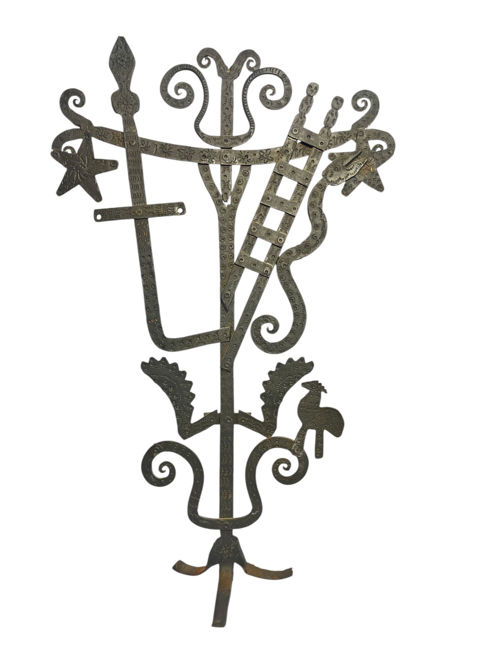 A Mexican Folk Art Iron Cross, GUADALUPE HERMOSILLO ESCOBAR (1 of 3)