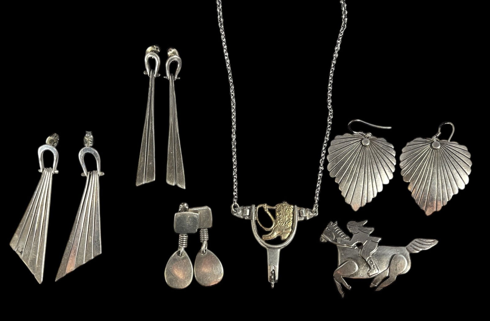 A Collection of Sterling Silver Western Jewelry (1 of 8)